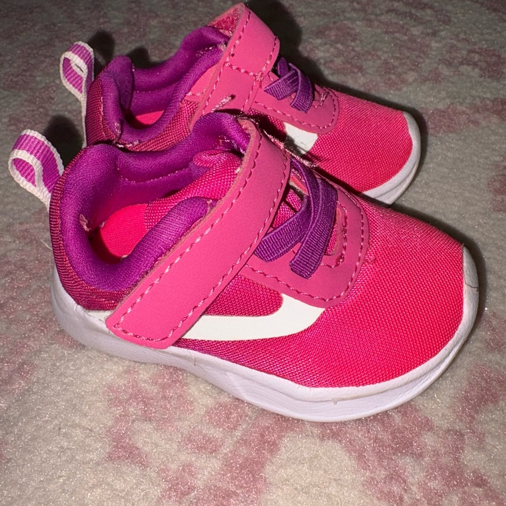 Wonder Nation Pink, Purple, & White Athletic Mesh Sneakers Baby Girl Size 2 - Picture 4 of 7